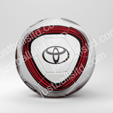 Custom Football Ball Red And Black Triangles